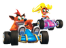 Promotional artwork of Crash and Coco from CTR.