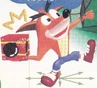 A Japanese render of Crash throwing TNT