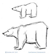 Concept art of polar bears.