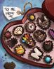 Promotional artwork for Valentine's Day 2024 featuring a chocolate shaped like Cortex's N