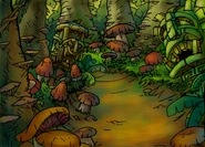 Concept of the daytime woods levels