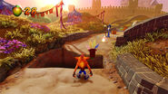 A wizard in the distance in N.Sane trilogy.