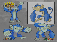 Concept art of a monkey in Crash Twinsanity.