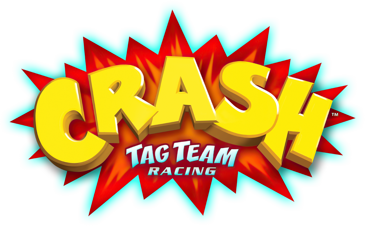 Tag team racing. Crash tag Team Racing. Crash Racing лого. Crash надпись. Crash Team Racing logo.