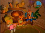 A similar picture of Tawna in Crash's house in Crash Bandicoot: The Wrath of Cortex