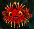 Inflated pufferfish from Warped.