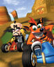 Crash racing Cortex on Papu's Pyramid