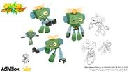 Concept art of the Zombots for On the Run!.