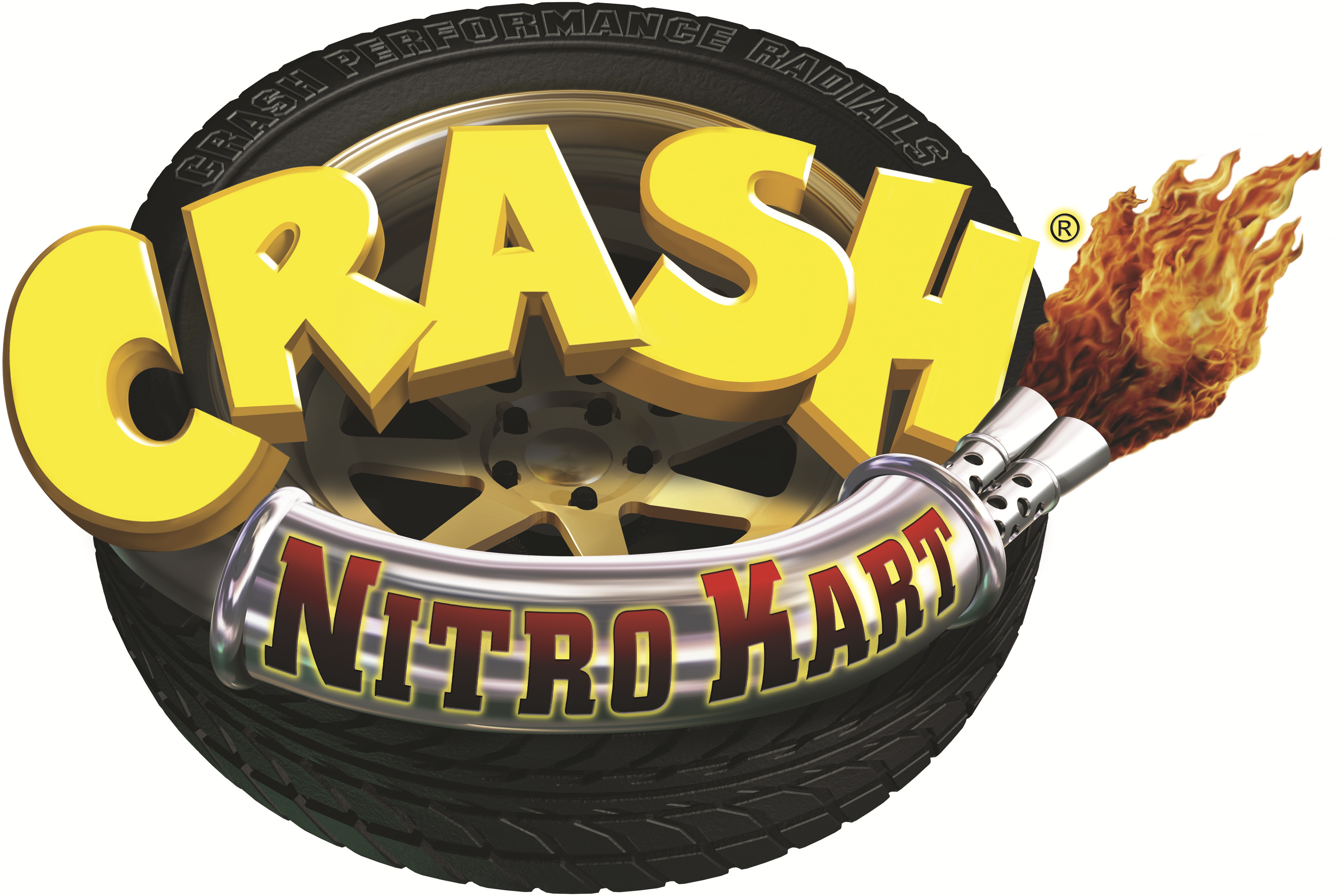 Crash logo. Crash Nitro Kart logo. Crash Nitro Kart logo PNG. Crash Nitro Kart logo с прозрачном PNG.