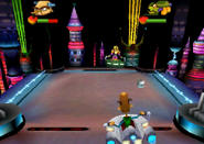 Doctor Nitrus Brio facing N. Oxide in Crash Bash.