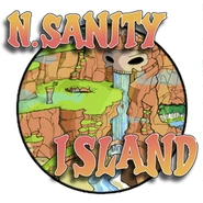 N. Sanity Island's hub graphic in Crash Twinsanity