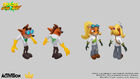 Concept art of Crash and Coco's Lab Assistant skins