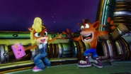 Crash and Coco doing both the Crash dance in the N. Sane Trilogy