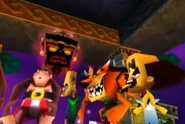 Brio on Uka Uka's team in Crash Bash