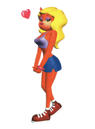 Promotional Japanese artwork of Tawna from Crash Bandicoot