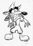 Concept art of Crash from The Crash Bandicoot Files