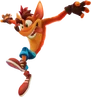 Promo render of Crash jumping