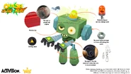 Concept art of the Zombots for On the Run!.