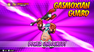 The Gasmoxian Guard's unlock screen.