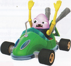 Japanese render of N. Trance in his kart
