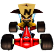 Cortex in his kart in CTR