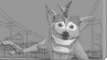 A wireframe image of Crash from the old Vicarious Visions website