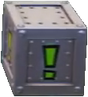 An Iron ! Crate from Crash Bandicoot