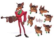 Scrapped Pinstripe concept art by Nicholas Kole.