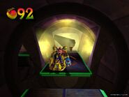 Crash using the yellow mech