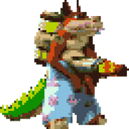 Dingodile in Crash Bandicoot Blast!