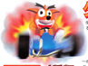 Japanese render of Crash exploding