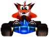 Crash in his kart in CTR