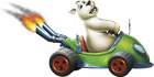 Polar in the Team Trance kart