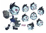 Scrapped Nina concept art by Nicholas Kole.