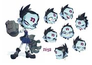 Scrapped Nina concept art for Crash Team Rumble by Nicholas Kole.