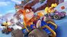 Crash, Cortex and Coco racing in Blizzard Bluff