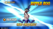 Ripper Roo's unlock screen.