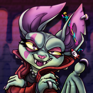 Catbat in the cover art for the Cool Cat top performer music in Crash Team Rumble.