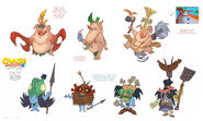 Even earlier concepts for Jungle Spirits.