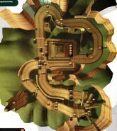 Map of Papu's Pyramid from the Crash Team Racing Prima strategy guide.