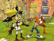 Cortex gets attacked by Bumblebees in Twinsanity.