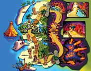 Promotional map of Inferno Island.