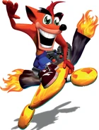 Crash2csbjetboard.png (2.22 MB) Promotional artwork of Crash riding a jet board in Cortex Strikes Back.