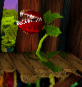 A man-eating plant in Crash Bandicoot
