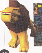 A lion in the strategy guide of the Japanese version of Crash Bandicoot: Warped