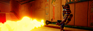 A Flamethrower Lab Assistant in the save slot image for Sphynxinator in N. Sane Trilogy.