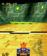 Android Alley in the N-Gage version of Crash Nitro Kart