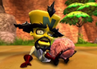 A dazed Cortex after being hit with his own brain