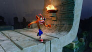 Promotional image of Crash running through Ruination in the N. Sane Trilogy