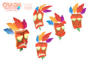 Aku Aku's expression sheet